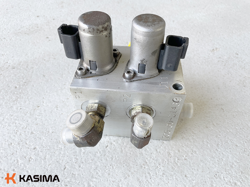 Komatsu kahe solenoidklapiga plokk